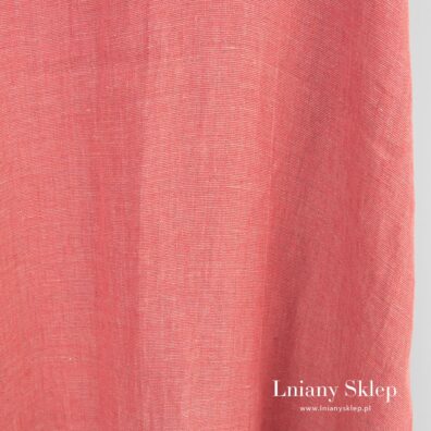 Melanżowy róż prana tkanina lniana.