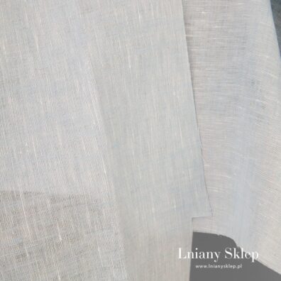 Leciutki biały o niebieskim odcieniu len.