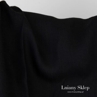 Cieniutki czarny len.