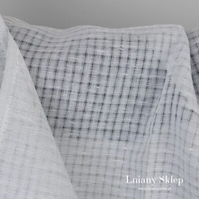 Przeźroczysty len na firanki.