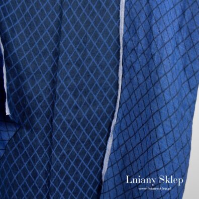 Dwustronna prana tkanina lniana.