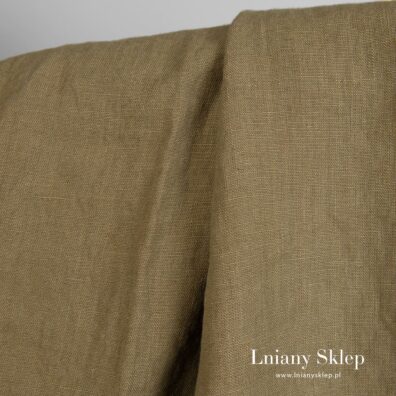 Khaki prany len 100%.