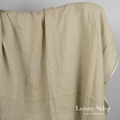 Piaskowy w melanżu prany len.