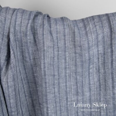 Prana tkanina lniana w pasy.