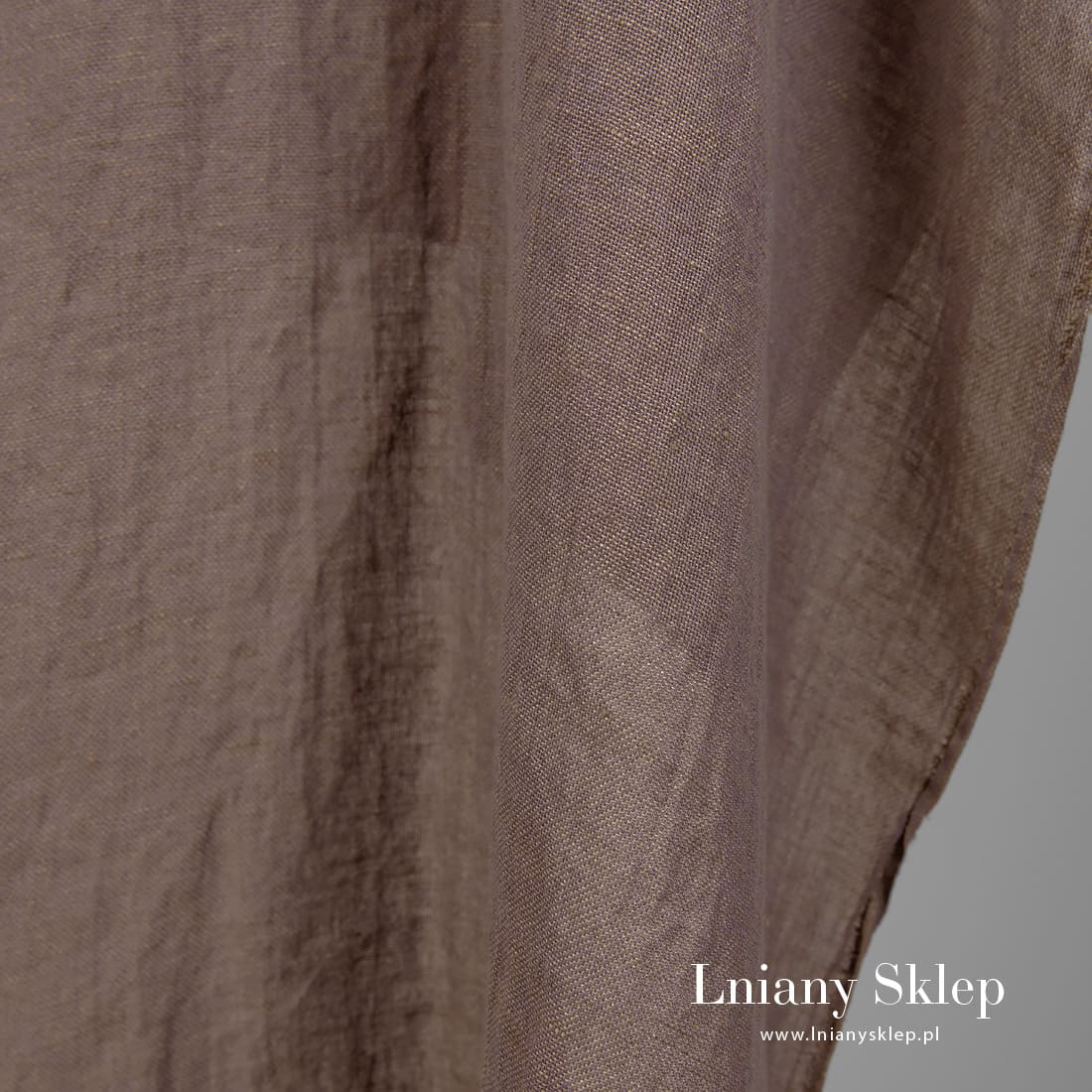 Prana tkanina fioletowa w szarość. Melanż.