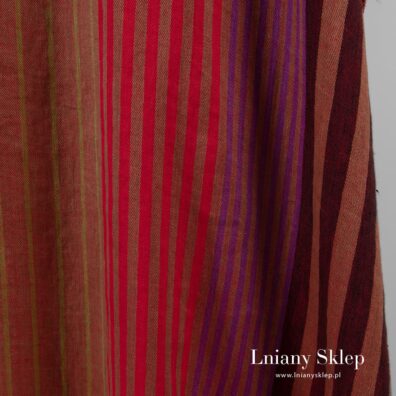Tkanina lniana w paski.