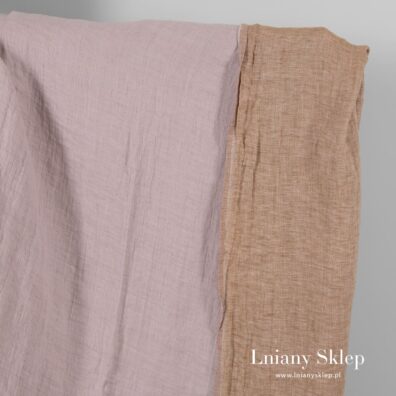 Prana tkanina dwustronna liliowo - brązowa.