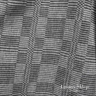 Tkanina w czarno - biały wzór.