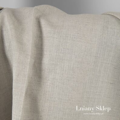 Jasnoszary len z bawełną.