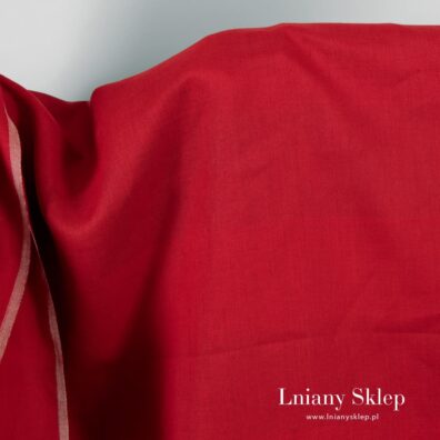 Czerwony len w pionowe pasy.