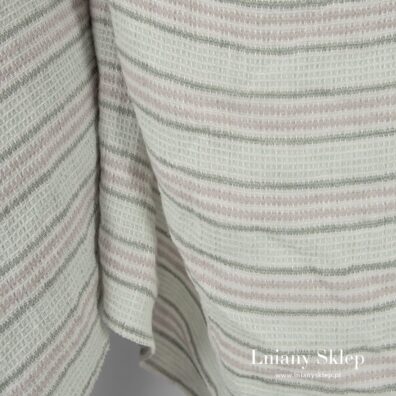 Waflowy prany len w paski.