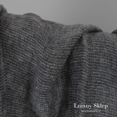 Prana czarno - biała tkanina w drobny wzorek.