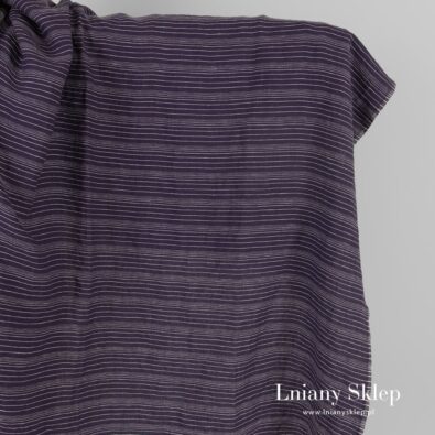 Prany granatowy w paski len.