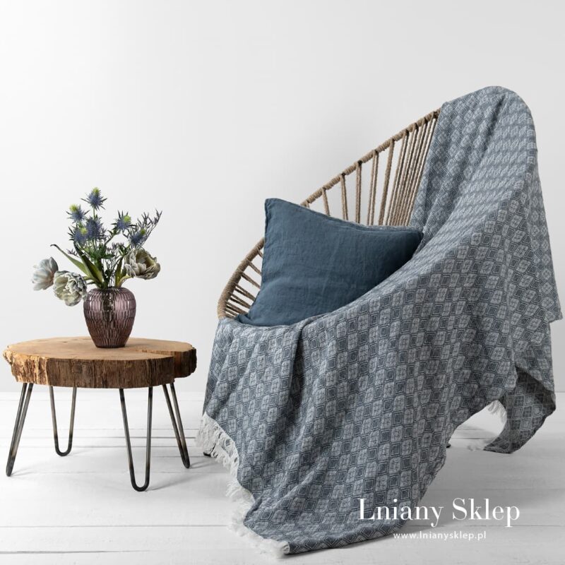 ALABAMA szary w niebieski pled.