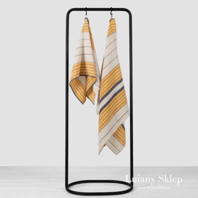 KORA piaskowy w paski ręcznik.