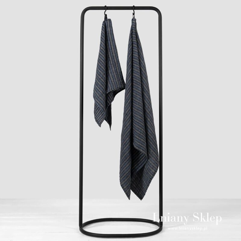 BAHA ręcznik w granatowe paski.