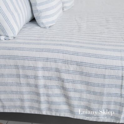 Poszwa na okrycie z pranego lnu i bawełny.