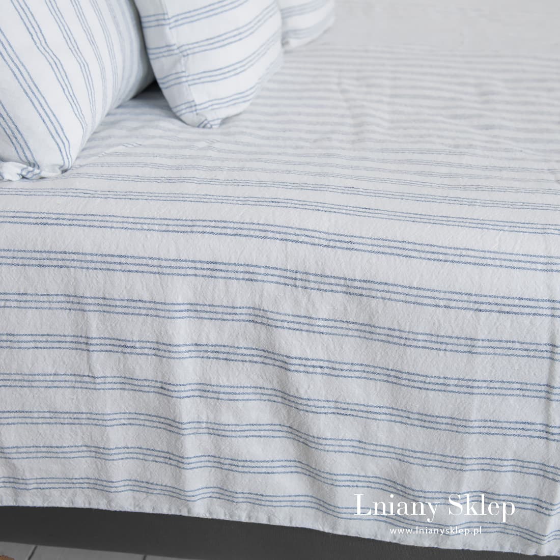 Poszwa na okrycie z pranego lnu i bawełny.