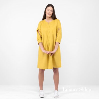 ADELAIDE musztardowa sukienka.