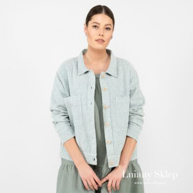 MANU jasnozielony żakiet.