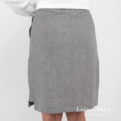 TIFA ciemna szara spódnica. Widok z tyłu.