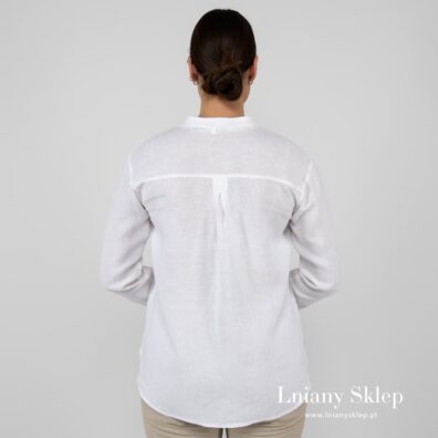 UMBER biała bluzka. Widok z tyłu.