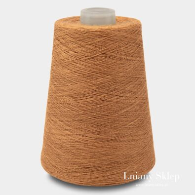 Przędza lniana jasny brąz.