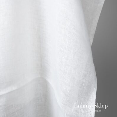 Biały len na firanki i in. lekkie produkty.