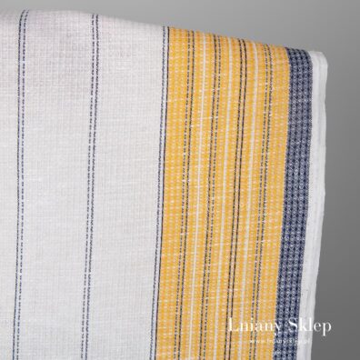 Lniano - bawełniana tkanina waflowa.