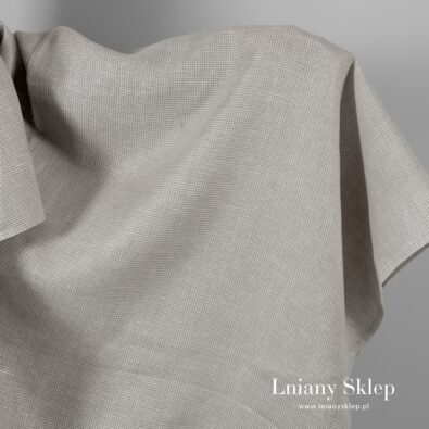 Szara tkanina lniana wzór pipetka.