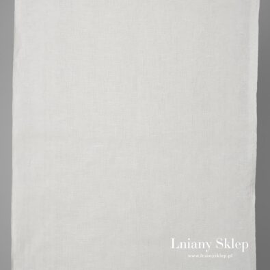 Ścierkowy biały len w ażurowe paski.