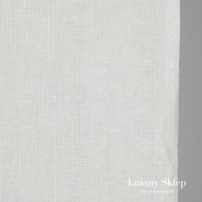 Tkanina na ścierki kuchenne w paski gęściej i rzadziej wytkane.