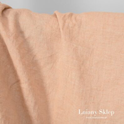 Brązowo - piaskowy melanż. Prany len.