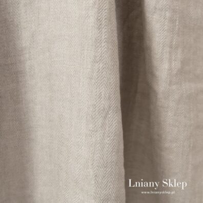 Prany len we wzór jodełkowy.