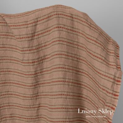 Parna tkanina lniana w paski.