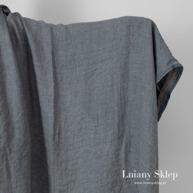 Granat i piasek prana tkanina lniana.