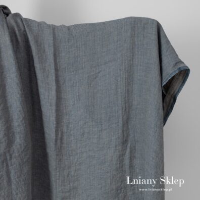 Granat i piasek prana tkanina lniana.