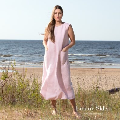 ELLE jasna różowa sukienka.