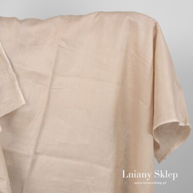 Tkanina lniana żółty piasek.