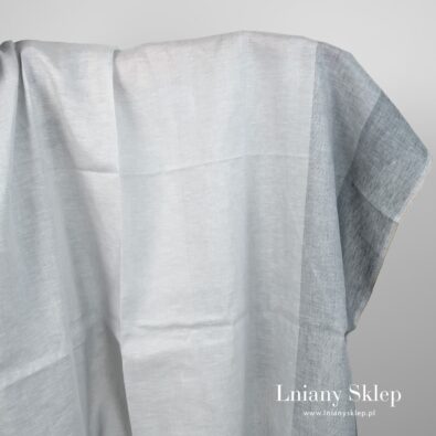 Tkanina lniana szary melanż.