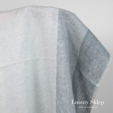 Szary melanż wytkany w szerokie pasy.