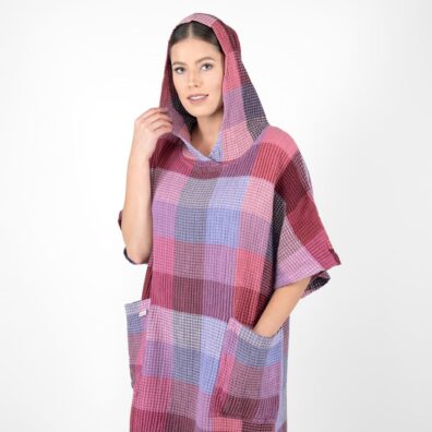 Ponczo na plażę, do łaźni i sauny, do basenu.