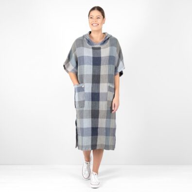 BINGO szare w grafit ponczo.