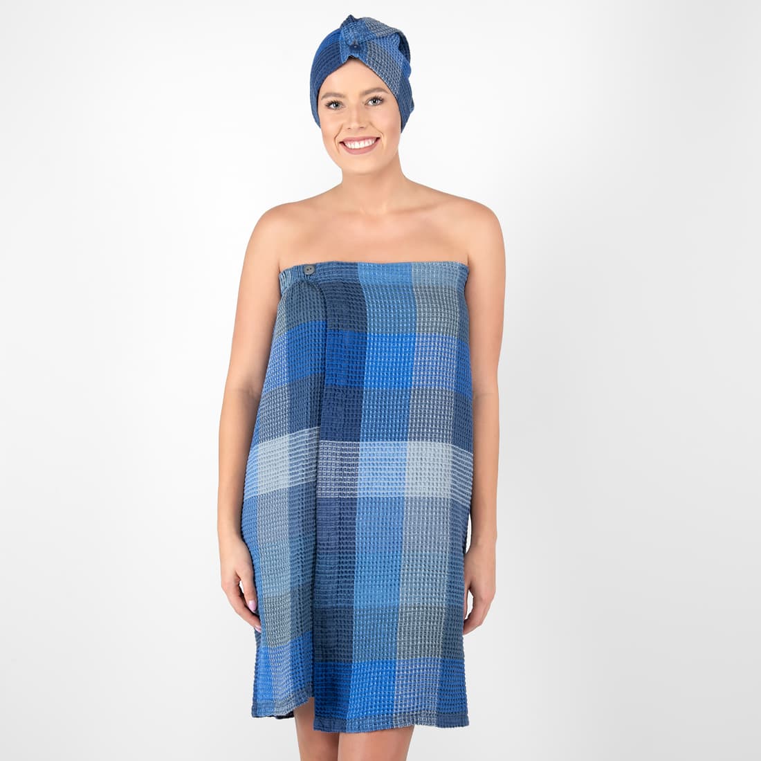 Dekatyzowany produkt lniano - bawełniany.