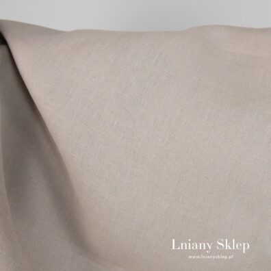 Piaskowo - szary melanż. Len 100%.