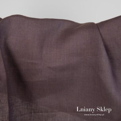 Fioletowy w brąz len 100%.