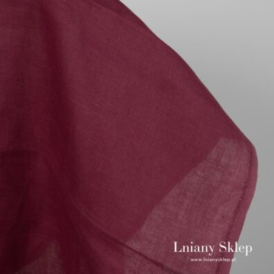 Lekki, wiśniowy len.