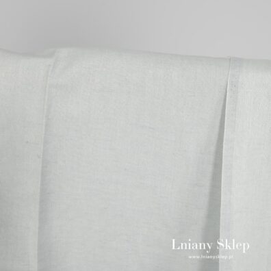 Nirebieski w zieleń len z bawełną.