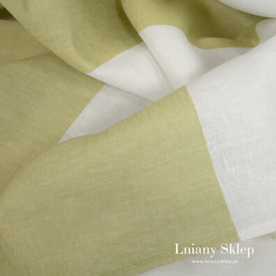 Len w jasnozielone i mlecznobiałe pasy.