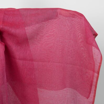 Przeźroczysta tkanina lniana czerwony melanż.